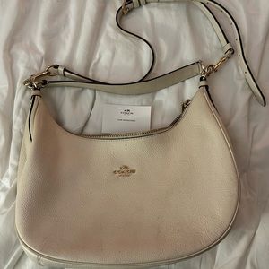 COACH Harley East / West Ivory Pebble Shoulder Bag - Magnificent